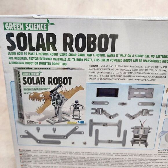 2 - 4M Green Science Solar Robot Dinosaur TRex & Soda Can Robug Sealed - Picture 4 of 7